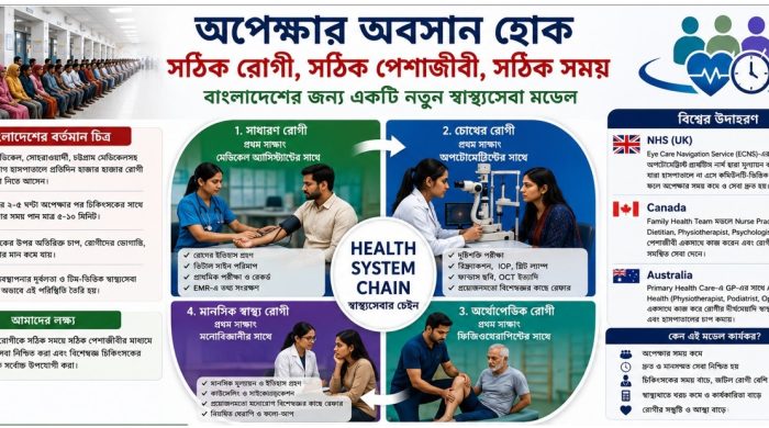হাসপাতাল ও ক্লিনিকে রোগীর অপেক্ষার সময় কমাতে স্বাস্থ্যসেবা চেইন: বাংলাদেশের প্রেক্ষাপটে একটি বাস্তবসম্মত সমাধান
